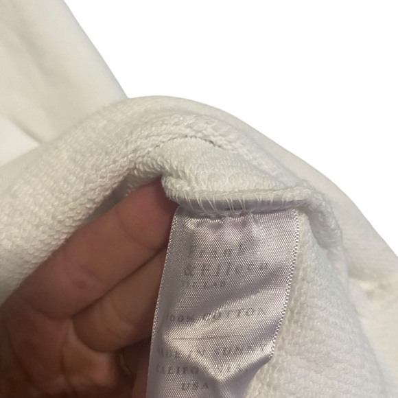 Frank and Eileen French Terry Relaxed White Kane Capelet Hoodie Size Small - Picture 6 of 9